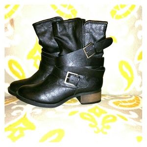 Black Strapped Boots