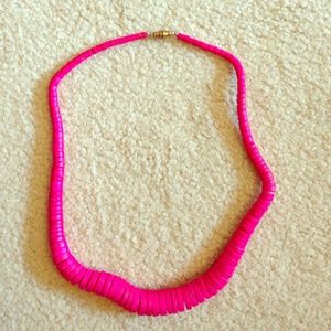Cute hot pink shell necklace