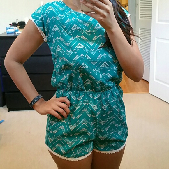 Turquoise Romper - Picture 2 of 3