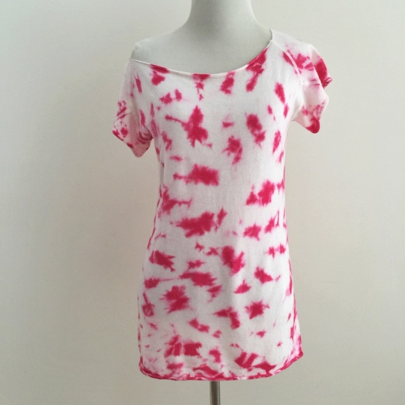 VS | Pink Tie-Dye Off-the-Shoulder Sweater - Picture 2 of 3