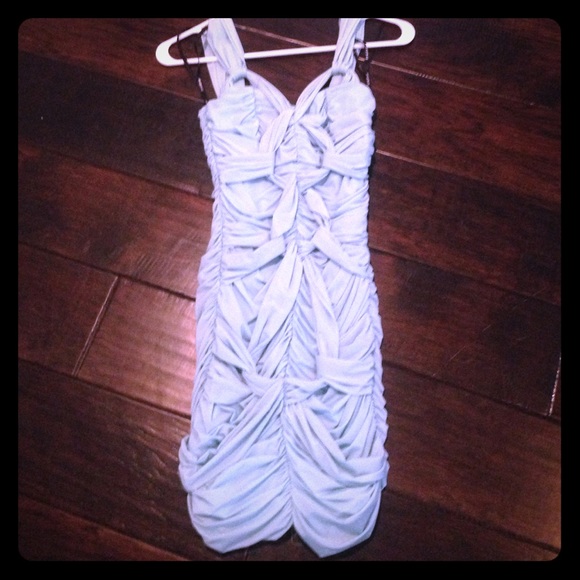 Bebe baby blue bandage dress
