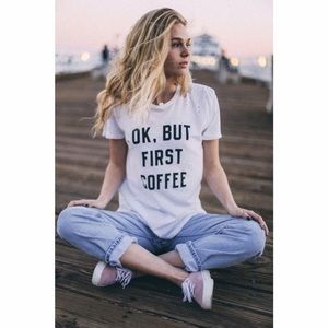 Brandy Melville "OK but first coffee" tshirt 💗