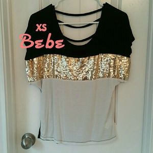Black gold white top XS