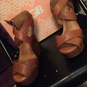 Tall Honey Brown Wedges