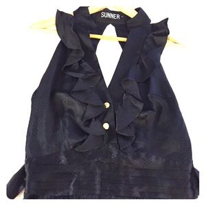 Sunner black halter dress