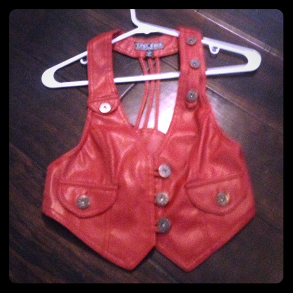 Leather festival vest