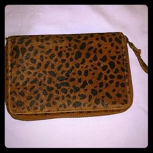 SOLD Ecote Animal Print- Fur Wallet