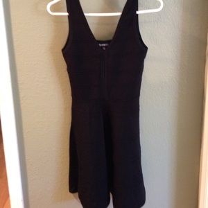 EXPRESS Black bandage A-line dress