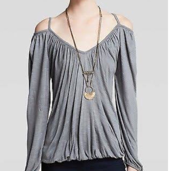 Free People Off The Shoulder Shirt - Picture 1 of 4