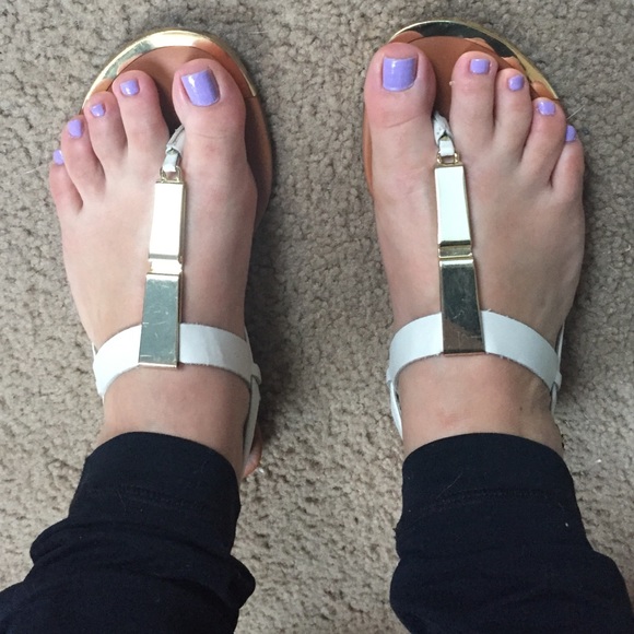 White sandals