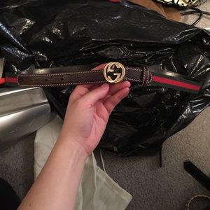 Gucci skinny belt 100% authentic