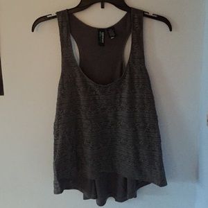 Grey lace tank top
