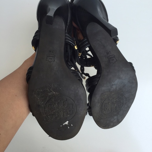 Tory Burch authentic strappy sandal heels Sz 7 - Picture 2 of 4