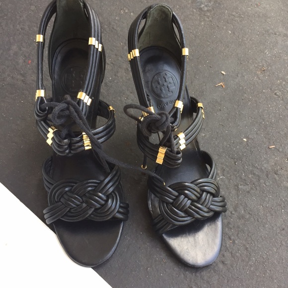 Tory Burch authentic strappy sandal heels Sz 7 - Picture 3 of 4
