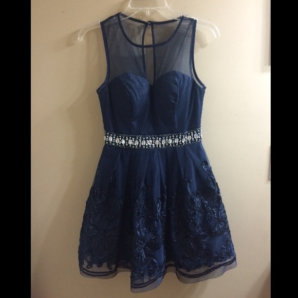 Gorgeous Navy Blue Formal Dress