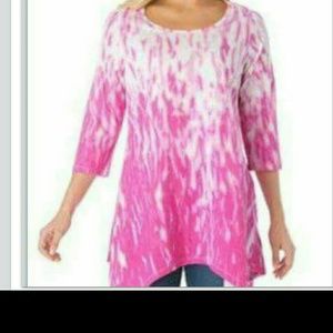 Sold Cute pink tie dye top