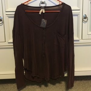 Free People Borrowed Henley