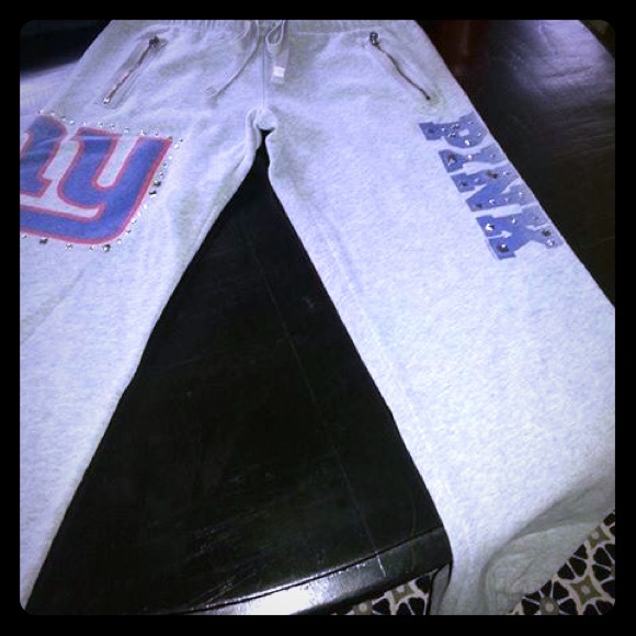 PINK Victoria's Secret Outerwear - VS PINK NY giants bling sweatpants