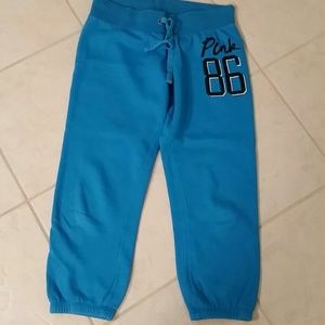Pink blue capri sweats sz small