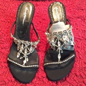 FINAL$ Beverly Feldman Rhinestone Formal Heels 8