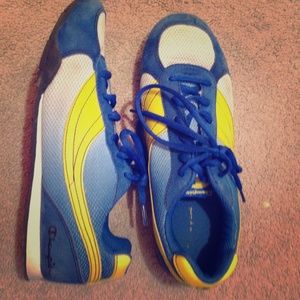 Champion yellow and blue retro fashion sneakers