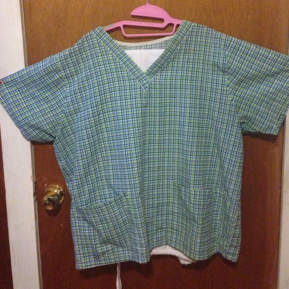 Green & White Scrub Set