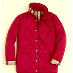 Red Burberry trench coat