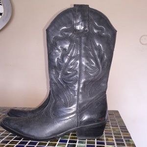 Aldo black cowboy boots