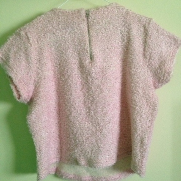 ASOS Pastel Pink Texture Crop Top - Picture 3 of 3