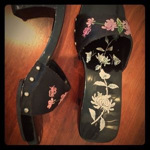 Gorgeous mother of pearl-and-lacquer heels