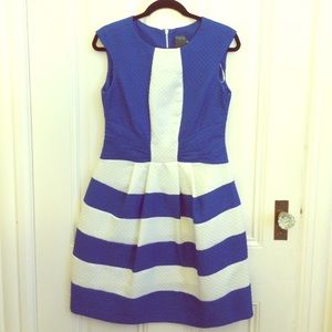 Blue and White Striped Dress