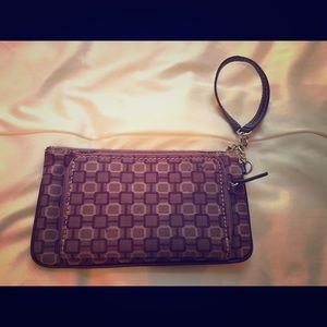 Purple wristlet / clutch