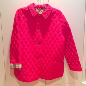 Classic Red Quilted Burberry Jacket