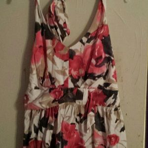 Spring Floral Print Halter Dress, Forever21
