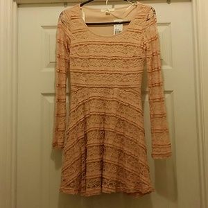 Blush lace dress