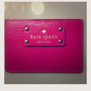 kate spade card holder pink
