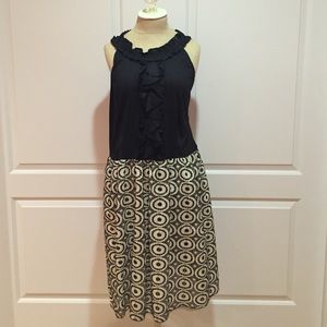 Anthropologie Black and White Dress