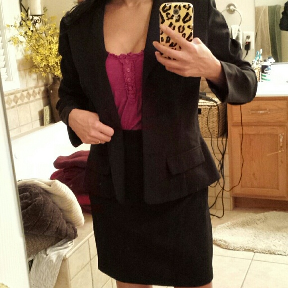 Black blazer and pencil skirt set