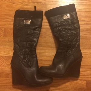 Guess, black, wedge boot