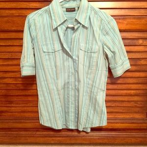 New York & Co. Button-down Half-Sleeve Shirt