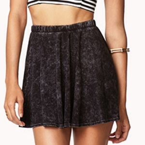 Forever 21+ Acid Wash Skater Skirt