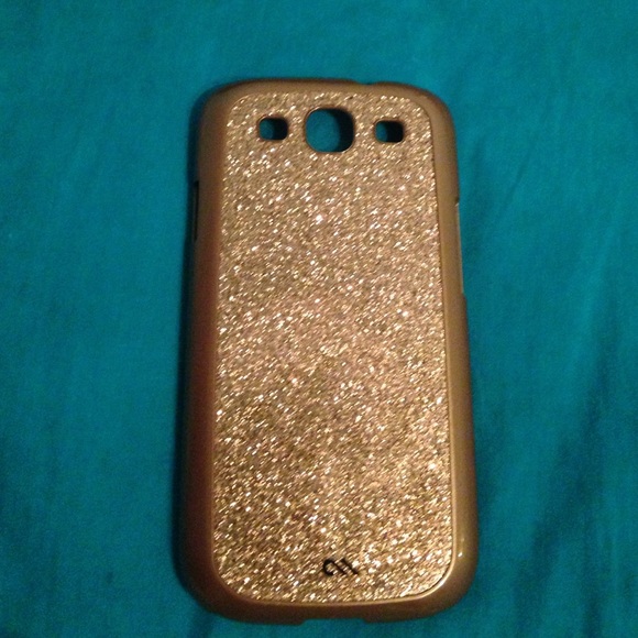 Gold Glittery Samsung Galaxy s3 case.