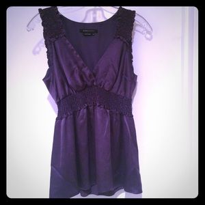 BCBG purple silk top, size XS
