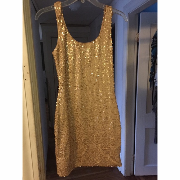 Gold party dress