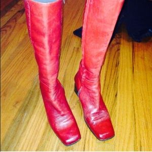 Authentic Barneys Red Leather Boots