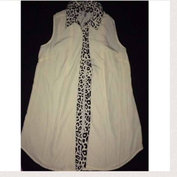 Leopard print button up