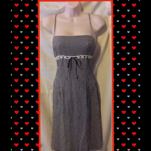 Black and White Gingham Checked Sundress