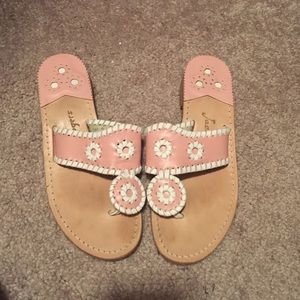 Pink and white Jack Rogers