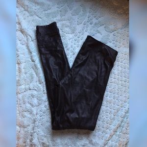 Black Faux Leather Leggings