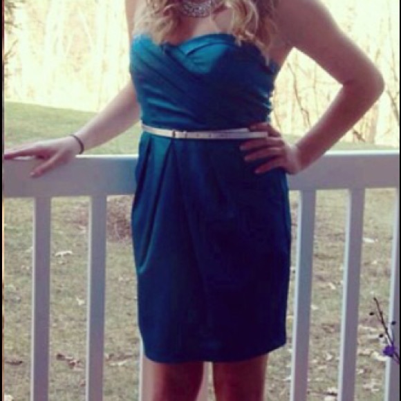 Teal party dress